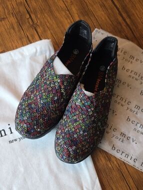 bernie mev. Rigged Jim Dazzle Woven Slip-On Flats